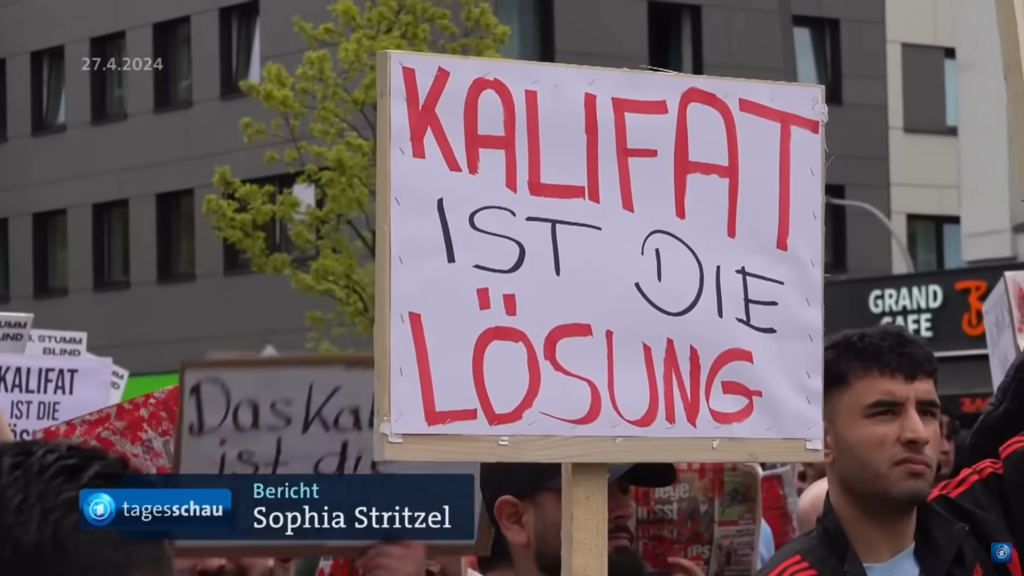 Screenshot YouTube / tagesschau / Diskussion nach Islamist:innendemo in Hamburg